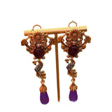 Earrings Veile Studios Palace Retro Copper Plated Genuine Gold Diameter 35 Centimetre Height 9