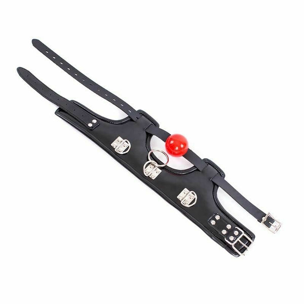 Soft Padded Collar Head Harness With Red Ball Gag  Toys Collars & Leashes