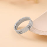 Veile Studios Cross Printed Metal Style Ring For Women Minimalist Design Fashion Jewellery Rings