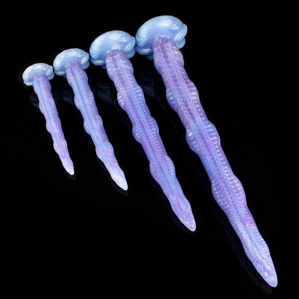 Pastel Purple Sea Jade Long Tentacle Silicone Dildo Dildos