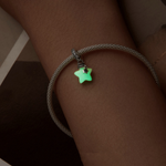 Veile Studios Silver Charm Star Wishing Bottle Pendant Luminous Stone S925 Bracelet Beads Bracelets
