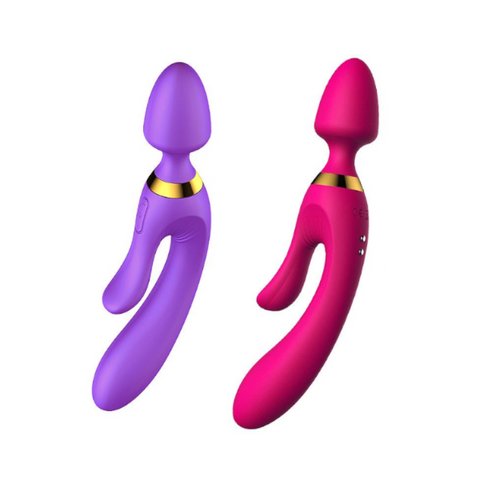 3 Motor Vibrating G Spot Clitoris Anal Double Ended Rabbit Vibrator