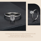 Rings Veile Studios One Carat Moissanite Diamond Ring In Pure Silver Classic Wedding