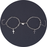 Veile Studios Heart Shape Lock Suction Couple Combination Bracelet Fashion Jewellery Bracelets