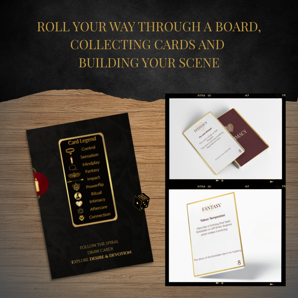 Printable Kinky  Board Game Impact Ritual Afterplay Control Intimacy Connection Switch Couples 18+ Dominant Submissive Sex Games