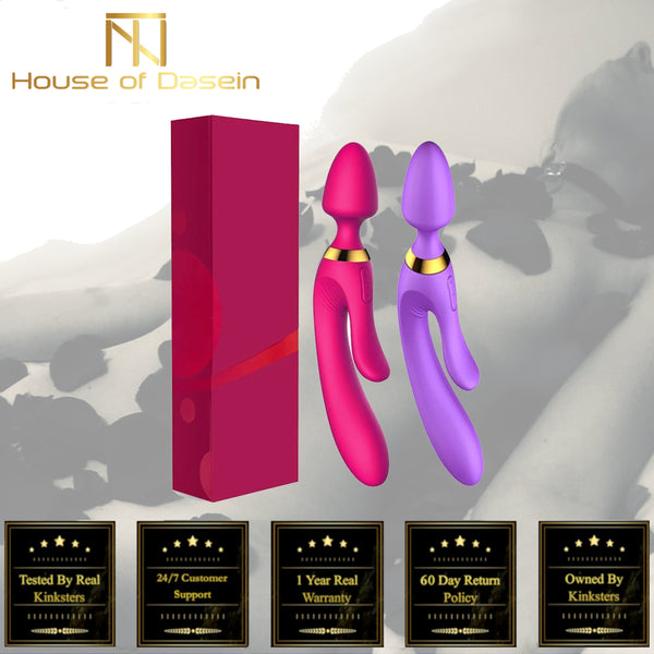 3 Motor Vibrating G Spot Clitoris Anal Double Ended Rabbit  Rabbit s