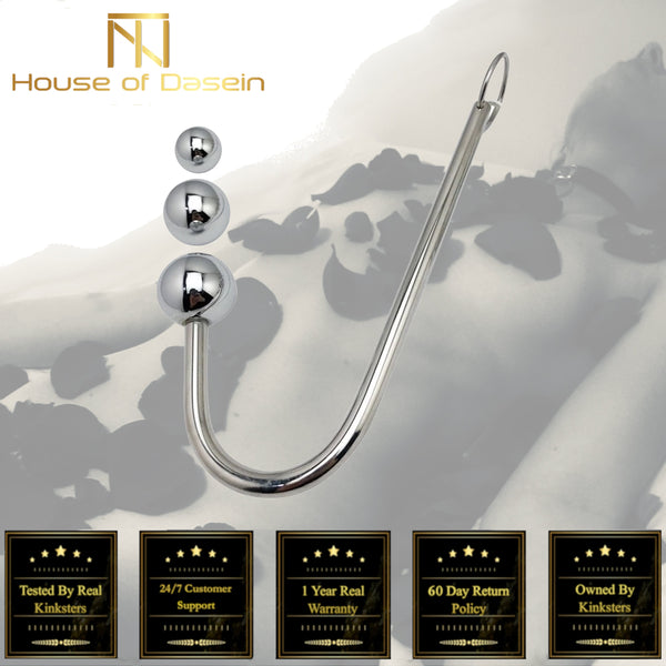 3 Sizes Electro Hook Electric Stimulation Toy Metal Anal Beads  Electro & Medical Play