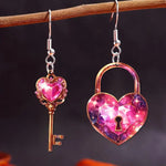 Veile Studios Romantic Key Heart Lock Acrylic Types And B Unisex New Collection Earrings