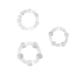 Set Of 3 Silicone Cock Rings Bead Penis Male Delay Ejaculation Men
