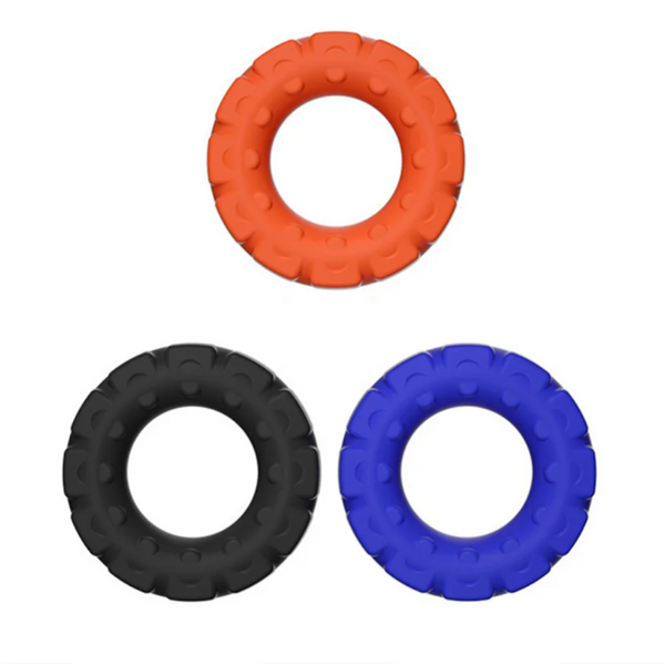 3Pcs Set Tyre Silicone   Rings Male Delay Ejaculation Erection Adult Game Sex Toys  Rings