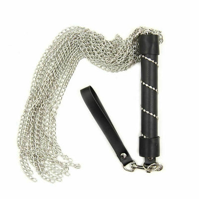 Metal Chain Flogger Impact Play Spanking Whip Paddle   Restraints Floggers