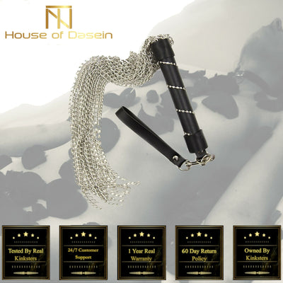 Metal Chain Flogger Impact Play Spanking Whip Paddle   Restraints Floggers