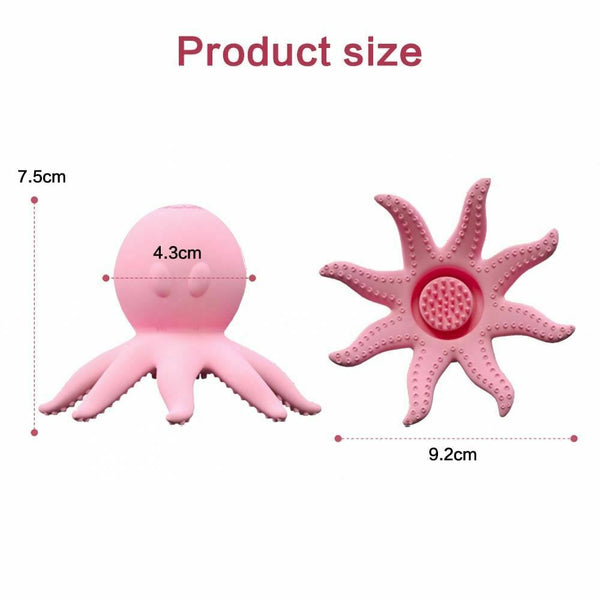 10 Speeds Ridged Pink Clitoris  Nipples Stimulator Clitoral s