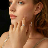 Rings Veile Studios One Carat Moissanite Diamond Ring In Pure Silver Classic Wedding