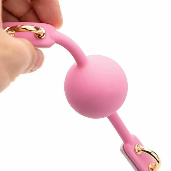 Soft Pretty Pink Silicone Mouth Ball Gag  Adult Toys Gags