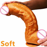7Cm Thick Soft Flexible Big Liquid Silicone Dildo Sex Toys For Women
