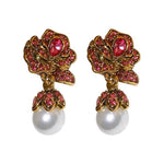 Earrings Veile Studios Flower Pearl Medieval Fashion High End Feel Niche Versatile Accessories