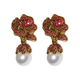 Earrings Veile Studios Flower Pearl Medieval Fashion High End Feel Niche Versatile Accessories