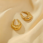 Veile Studios Croissant Pattern Design Stainless Steel Accessory For Women Earrings