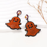 Earrings Veile Studios Cartoon Funny Cute Little Pearl Halloween Ghost Face For Festive Wear