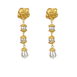 Veile Studios Floral Pearl Non Fading Alloy High End Design Trendy Accessories Earrings