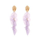 Veile Studios Seaside Bloom Acrylic Petal Tassel Long Style Drop For Women Jewelry Earrings