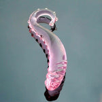 Pink Tentacle Dildo Crystal Penis Glass Rod Anal Spot Dong