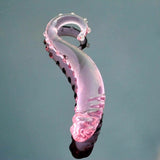 Pink Tentacle Dildo Crystal  Glass Rod Anal Spot Dong Glass Dildos