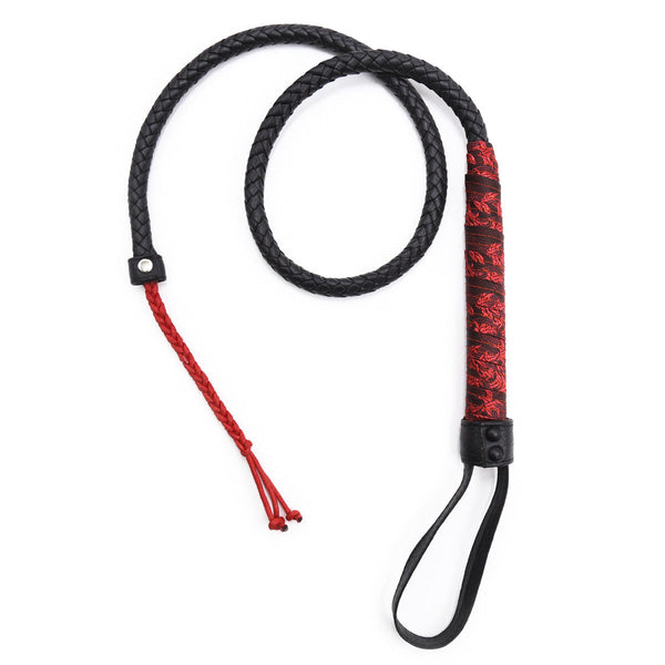 Handwoven Whip Chinese Style Handle Leather Sex Toy Whips