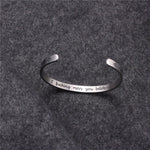 House Of Dasein C Shaped Opening Bracelet Handicraft Creative Engraving I Fucking Miss You Bitch Fetish Shirts & Tops
