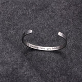 House Of Dasein C Shaped Opening Bracelet Handicraft Creative Engraving I Fucking Miss You Bitch Fetish Shirts & Tops