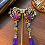 Earrings Veile Studios Palace Retro Copper Plated Genuine Gold Diameter 35 Centimetre Height 9