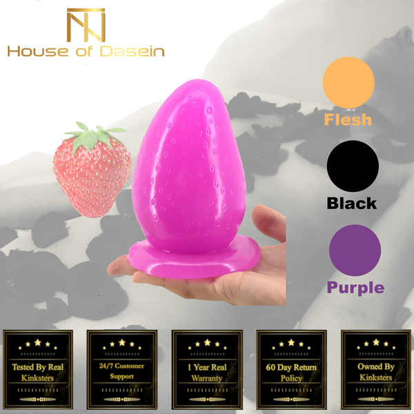 Big Huge Anal Plug With Suction Cup Novelty Strawberry Butt Non Vibrating Butt Plugs