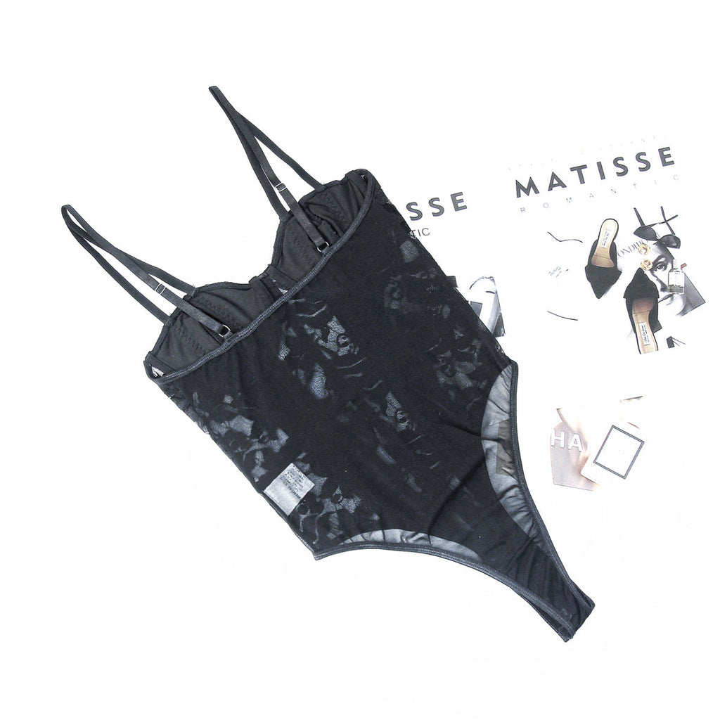 Lace Splicing Unique Street Style Jumpsuit Bodysuits