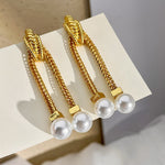 Earrings Veile Studios Medieval Golden Chain Fashionable Metal High End Tassel