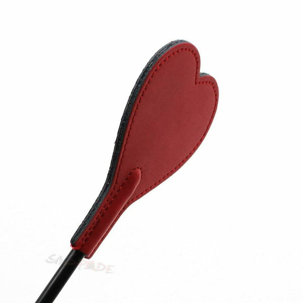 Heart Riding Crop Spanking Whip Red Impact Play Fetish Crops