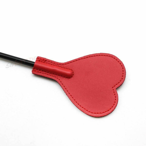 Heart Riding Crop Spanking Whip Red Impact Play Fetish Crops