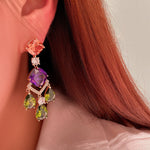 Earrings Veile Studios Droplet Pendant Sparkling Crystal Baroque Long Colour Block