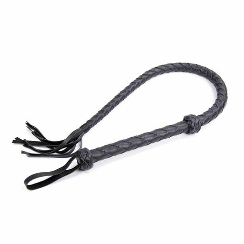 Real Leather Whip 121Cm Bdsm Impact Play Spanking Fetish Kink