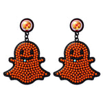 Earrings Veile Studios Cartoon Funny Cute Little Pearl Halloween Ghost Face For Festive Wear