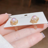 Earrings Veile Studios Small And Exquisite Retro Macbeth Pearl Zircon Made From Copper
