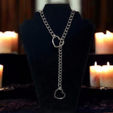 Necklaces & Pendants Veile Studios Retro Punk Metal Chain Necklace Trendy Hip Hop Personality Minimalist Peach Heart