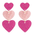 Veile Studios 5Pairs Of Barbie Inspired Dangling Drop Statement Accessories Women Pink Earrings
