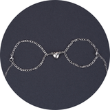 Veile Studios Heart Shape Lock Suction Couple Combination Bracelet Fashion Jewellery Bracelets