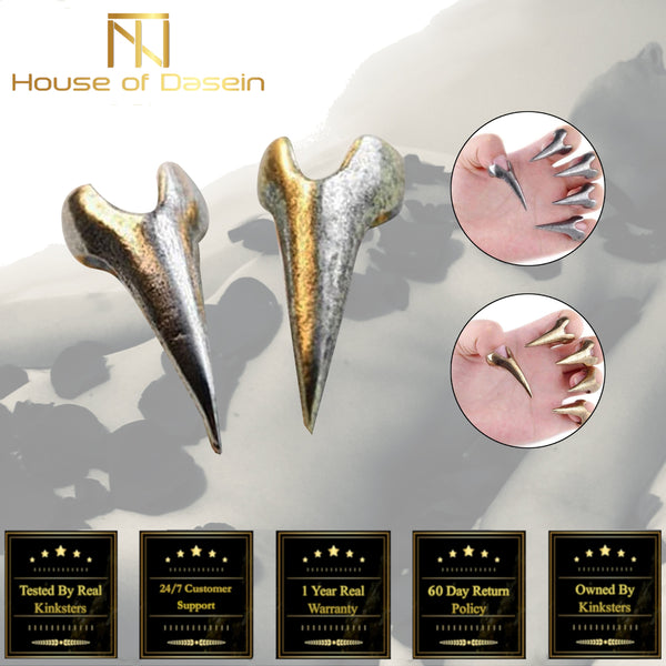 5 Claw Rings Bronze Silver Sensory Scratch Play  Kink  Fetish Sensation Play