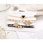 Veile Studios 5Pcs Triangular Love Map Bracelet And Footchain Jewelry Bracelets