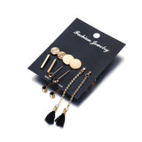 Veile Studios 5Pcs Fashionable And Simple Ear Nailswafer Tape Lines Earrings