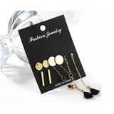 Veile Studios 5Pcs Fashionable And Simple Ear Nailswafer Tape Lines Earrings