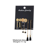 Veile Studios 5Pcs Fashionable And Simple Ear Nailswafer Tape Lines Earrings
