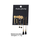 Veile Studios 5Pcs Fashionable And Simple Ear Nailswafer Tape Lines Earrings